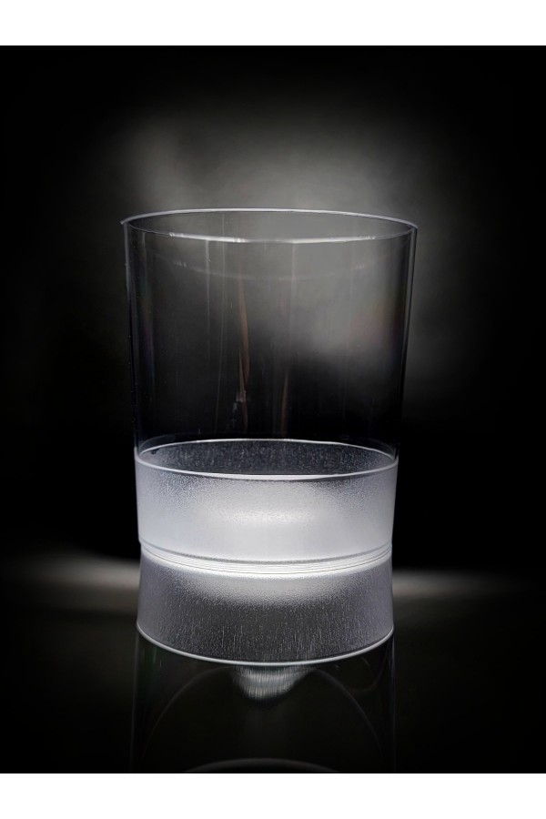 Kristal Plastik Yuvarlak Viski Meşrubat Bardağı 10 Adet