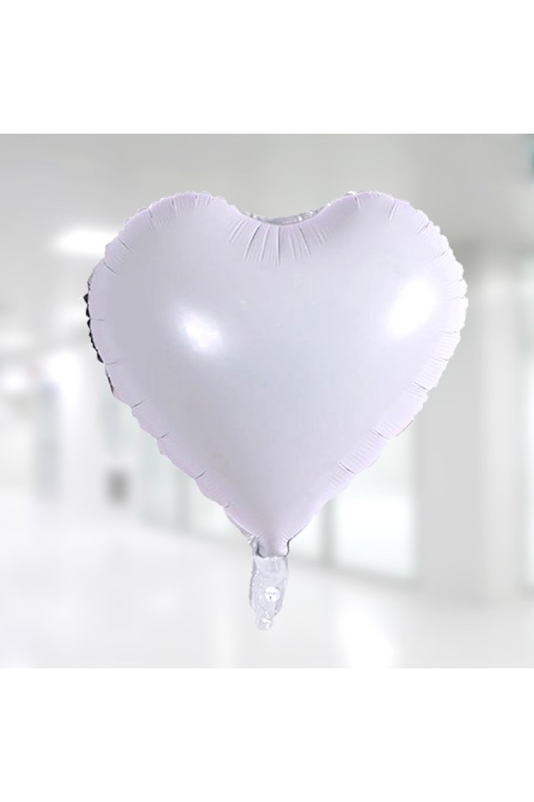 Kırık Beyaz Kalp Folyo Balon 40cm 