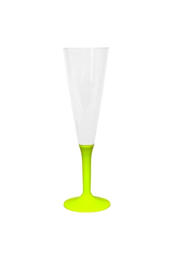 Kristal Plastik Şampanya Kadehi Yeşil 10 Adet